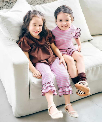日本童裝 apres les cours 華夫格短褲 80-140cm 女童款 夏季 PANTS