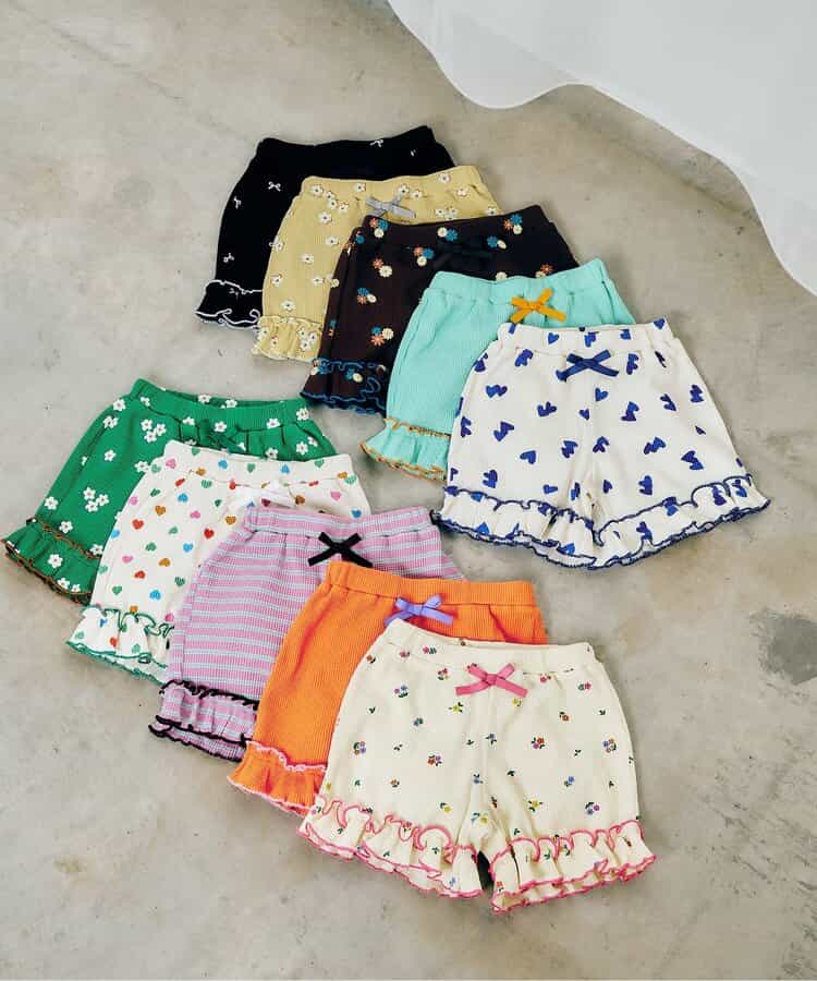 日本童裝 apres les cours 華夫格短褲 80-140cm 女童款 夏季 PANTS