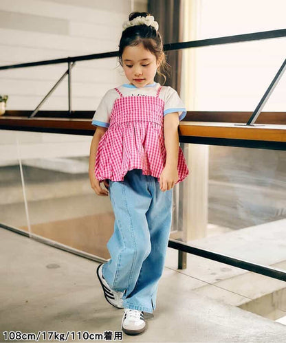 日本童裝 apres les cours 吊帶泡泡衫 90-140cm 女童款 夏季 TOPS