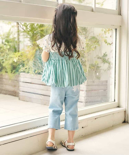 日本童裝 apres les cours 吊帶泡泡衫 90-140cm 女童款 夏季 TOPS