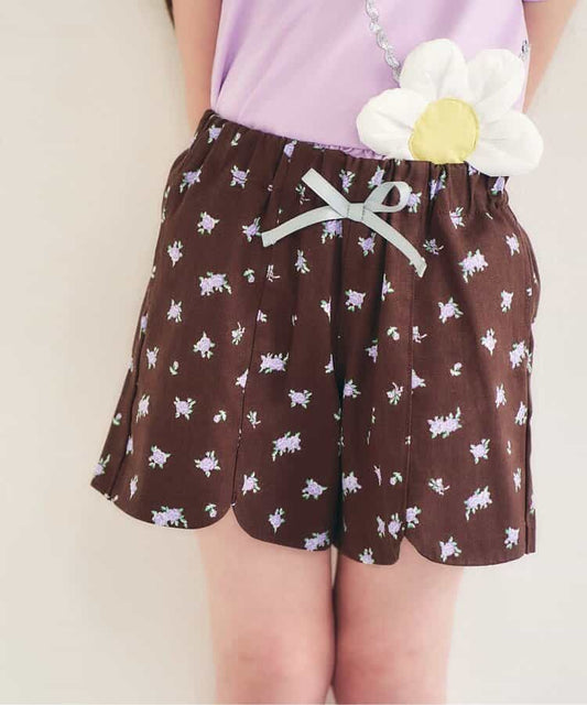 日本童裝 apres les cours 扇形心型口袋可愛短褲 80-140cm 女童款 夏季 PANTS