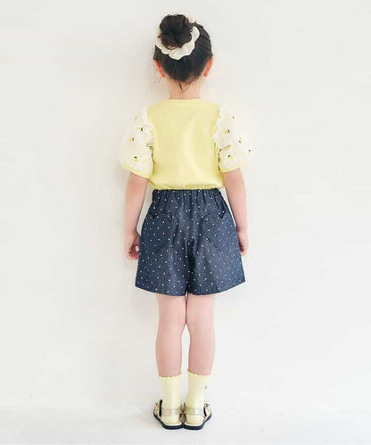 日本童裝 apres les cours 扇形心型口袋可愛短褲 80-140cm 女童款 夏季 PANTS