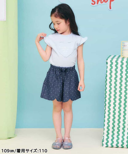 日本童裝 apres les cours 扇形心型口袋可愛短褲 80-140cm 女童款 夏季 PANTS
