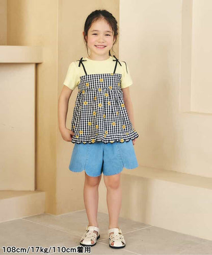 日本童裝 apres les cours 扇形心型口袋可愛短褲 80-140cm 女童款 夏季 PANTS