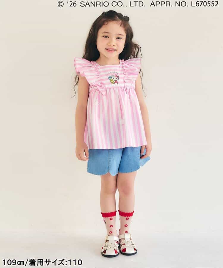 日本童裝 apres les cours 扇形心型口袋可愛短褲 80-140cm 女童款 夏季 PANTS