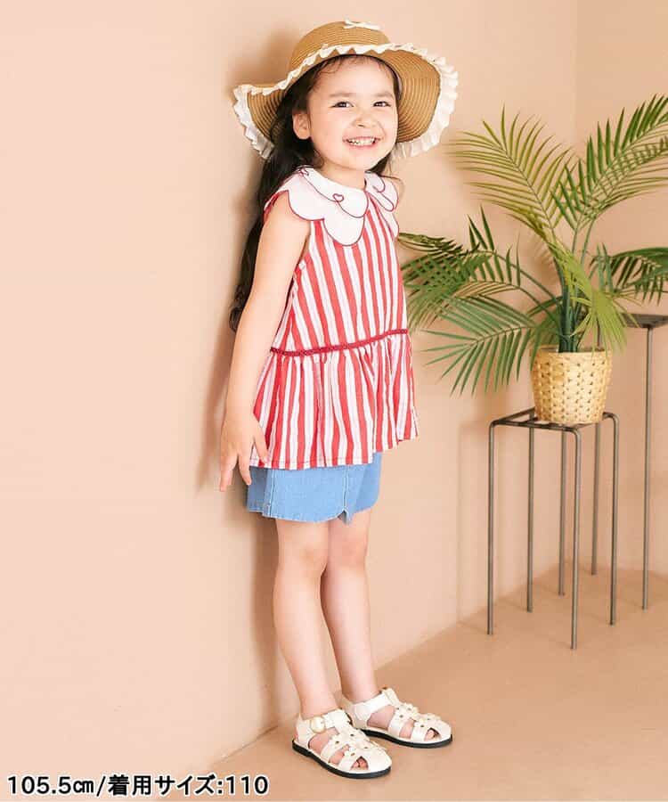 日本童裝 apres les cours 扇形心型口袋可愛短褲 80-140cm 女童款 夏季 PANTS
