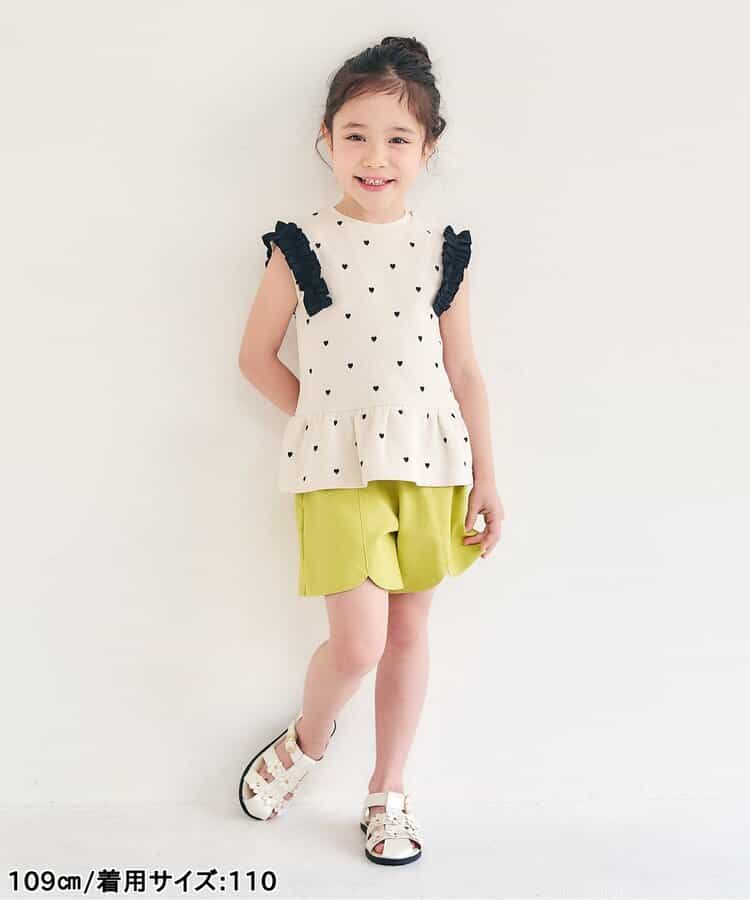 日本童裝 apres les cours 扇形心型口袋可愛短褲 80-140cm 女童款 夏季 PANTS