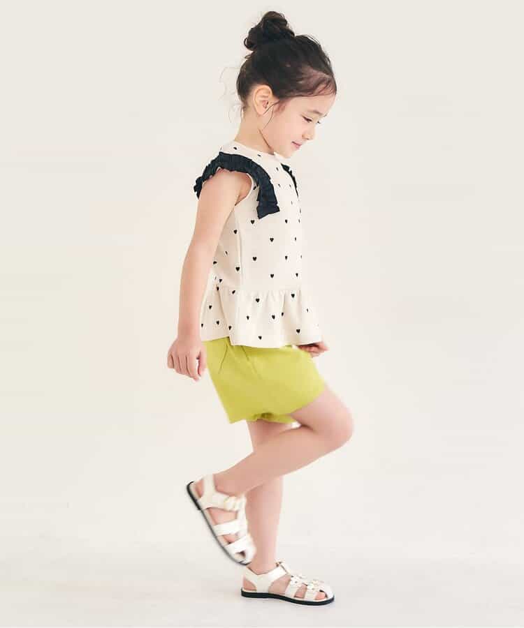 日本童裝 apres les cours 扇形心型口袋可愛短褲 80-140cm 女童款 夏季 PANTS