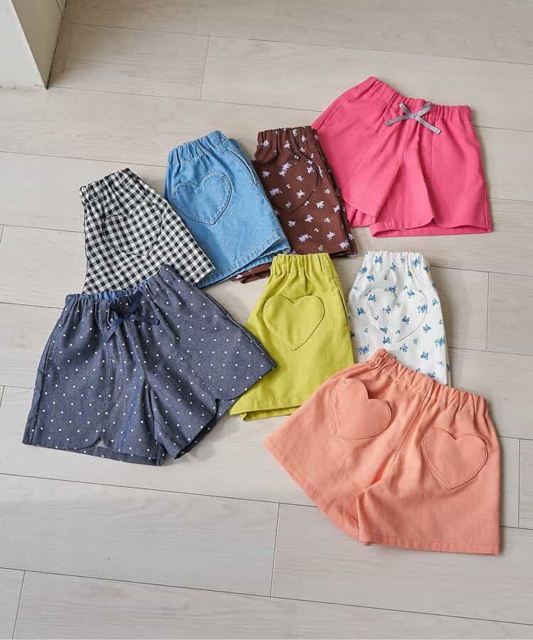 日本童裝 apres les cours 扇形心型口袋可愛短褲 80-140cm 女童款 夏季 PANTS