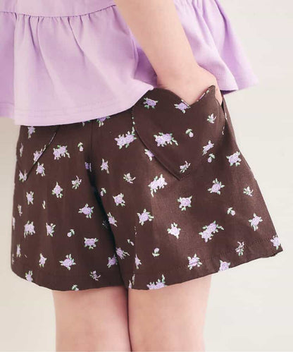 日本童裝 apres les cours 扇形心型口袋可愛短褲 80-140cm 女童款 夏季 PANTS