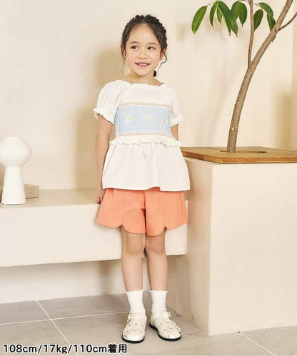 日本童裝 apres les cours 扇形心型口袋可愛短褲 80-140cm 女童款 夏季 PANTS