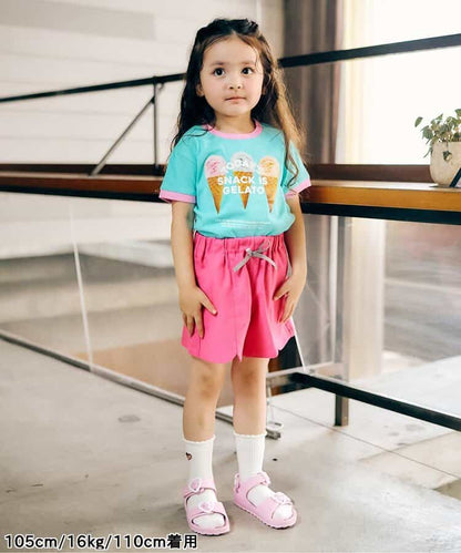 日本童裝 apres les cours 扇形心型口袋可愛短褲 80-140cm 女童款 夏季 PANTS