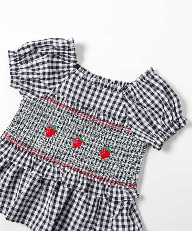 日本童裝 apres les cours 刺繡褶皺上衣 80-130cm 女童款 夏季 TOPS