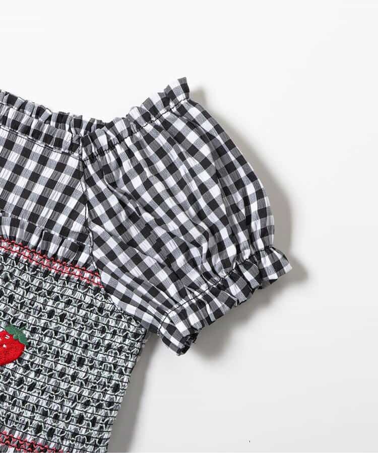 日本童裝 apres les cours 刺繡褶皺上衣 80-130cm 女童款 夏季 TOPS