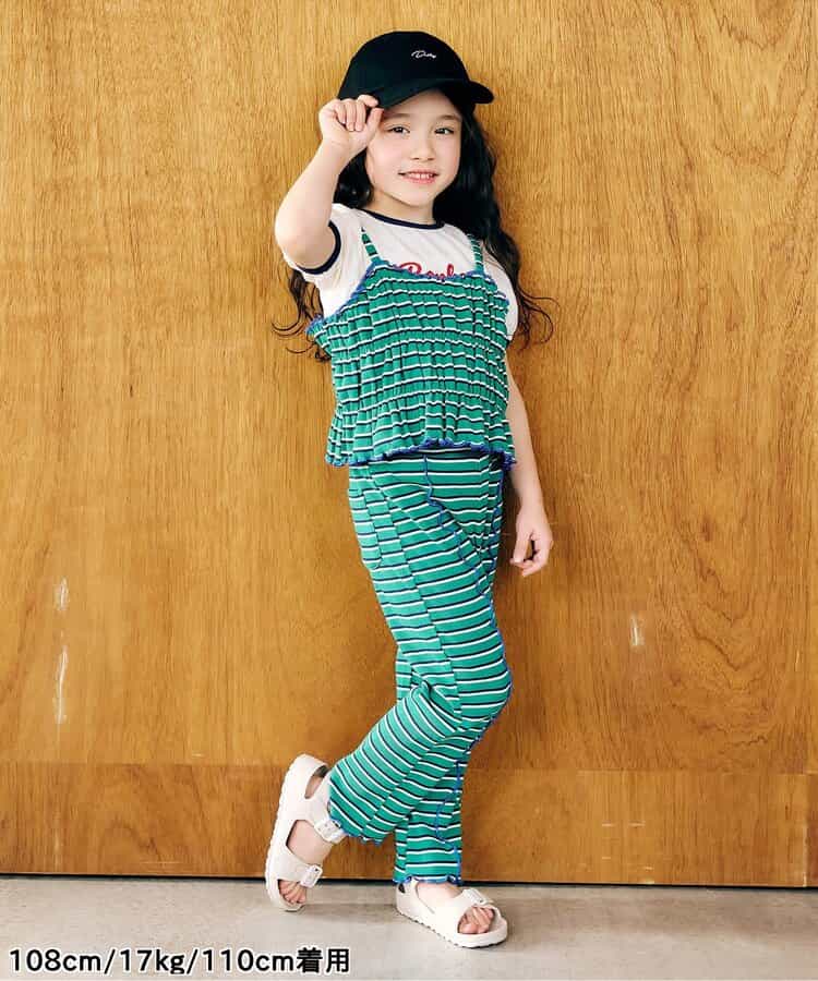 日本童裝 apres les cours 條紋長褲 80-130cm 女童款 夏季 PANTS