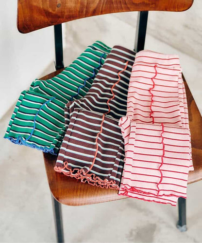 日本童裝 apres les cours 條紋長褲 80-130cm 女童款 夏季 PANTS