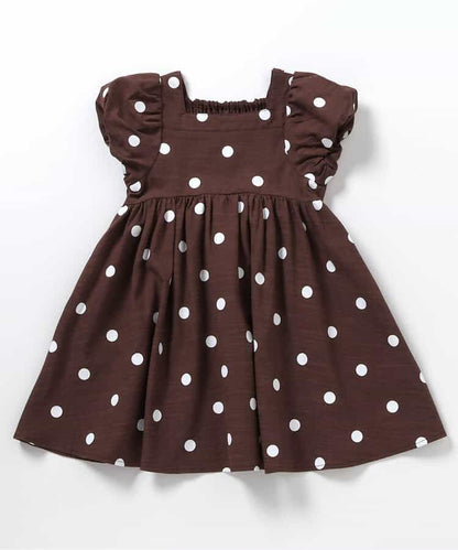 日本童裝 apres les cours 泡泡袖緞帶連身裙 80-140cm 女童款 夏季 DRESSES
