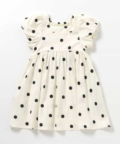 日本童裝 apres les cours 泡泡袖緞帶連身裙 80-140cm 女童款 夏季 DRESSES