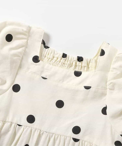 日本童裝 apres les cours 泡泡袖緞帶連身裙 80-140cm 女童款 夏季 DRESSES