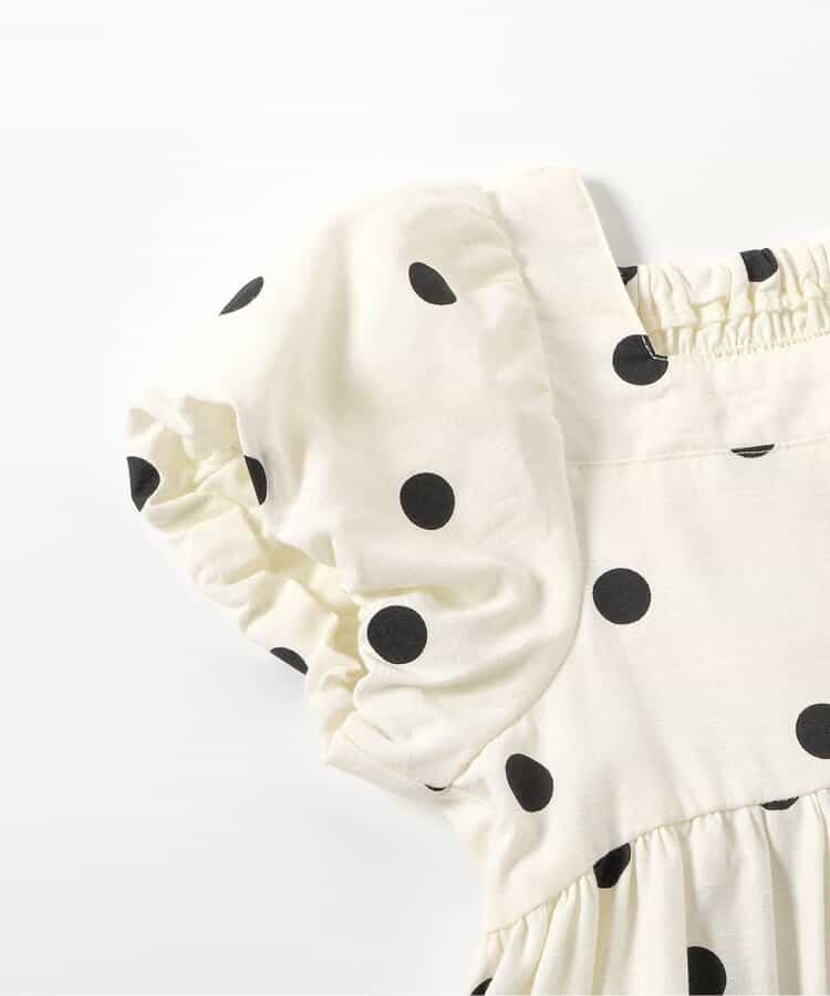 日本童裝 apres les cours 泡泡袖緞帶連身裙 80-140cm 女童款 夏季 DRESSES