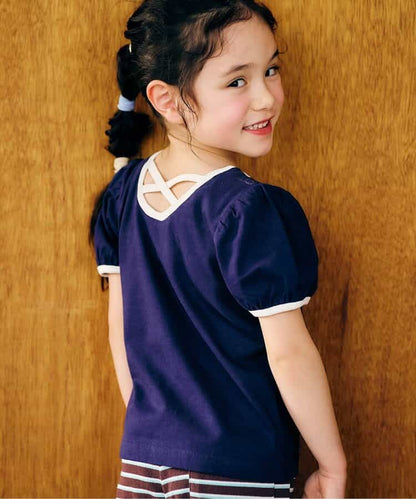 日本童裝 apres les cours 後背反交叉上衣 80-140cm 女童款 夏季 TOPS