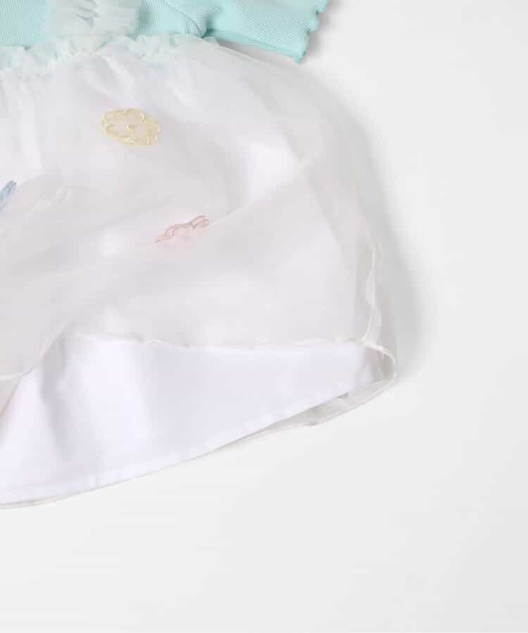 日本童裝 apres les cours 花朵和心形薄紗上衣 80-140cm 女童款 夏季 TOPS