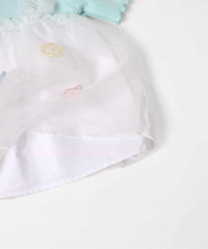 日本童裝 apres les cours 花朵和心形薄紗上衣 80-140cm 女童款 夏季 TOPS