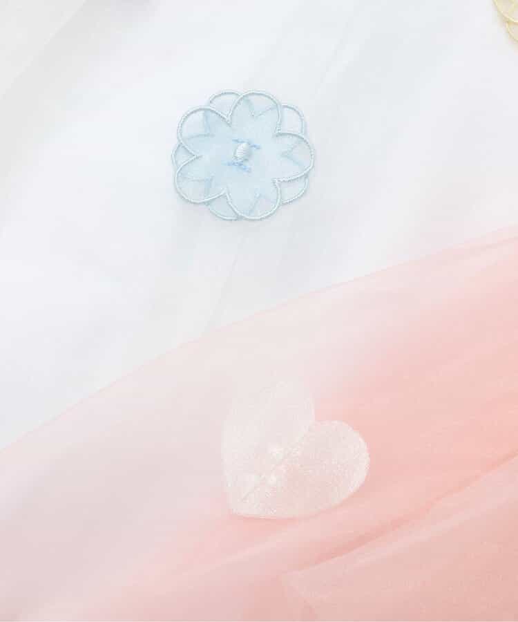 日本童裝 apres les cours 花朵和心形薄紗上衣 80-140cm 女童款 夏季 TOPS