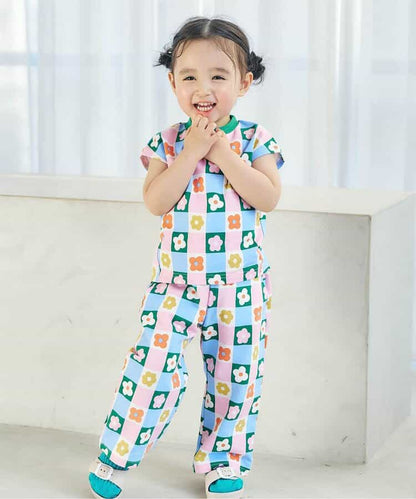 日本童裝 apres les cours FUNNY印花兩件套裝 70-130cm 女童款 初生嬰兒 夏季 TOPS PANTS