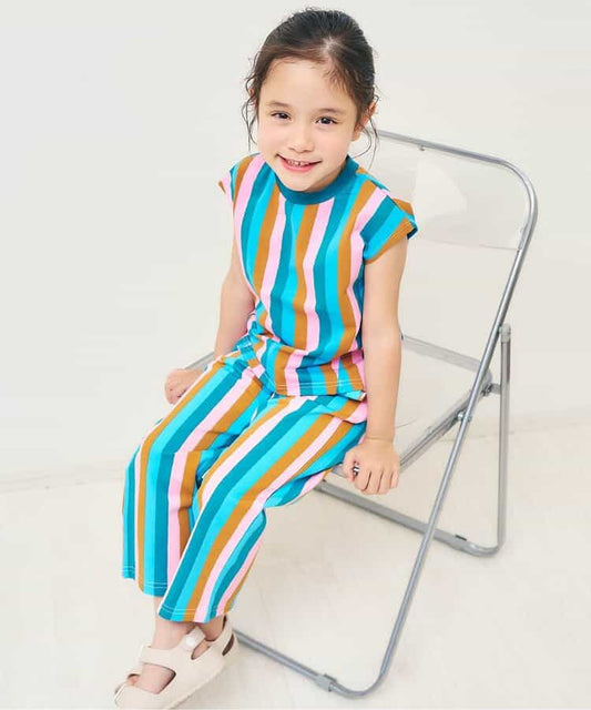 日本童裝 apres les cours FUNNY印花兩件套裝 70-130cm 女童款 初生嬰兒 夏季 TOPS PANTS
