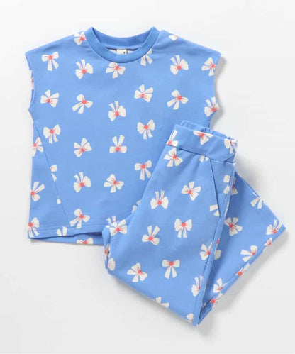 日本童裝 apres les cours FUNNY印花兩件套裝 70-130cm 女童款 初生嬰兒 夏季 TOPS PANTS