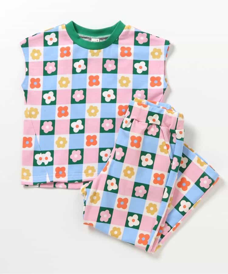 日本童裝 apres les cours FUNNY印花兩件套裝 70-130cm 女童款 初生嬰兒 夏季 TOPS PANTS