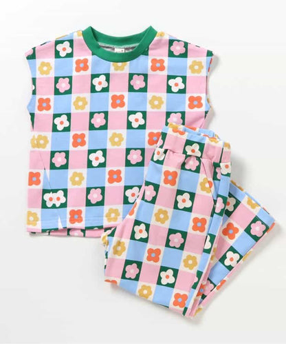 日本童裝 apres les cours FUNNY印花兩件套裝 70-130cm 女童款 初生嬰兒 夏季 TOPS PANTS