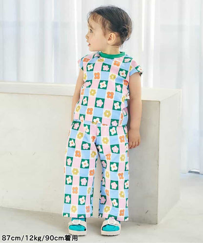 日本童裝 apres les cours FUNNY印花兩件套裝 70-130cm 女童款 初生嬰兒 夏季 TOPS PANTS