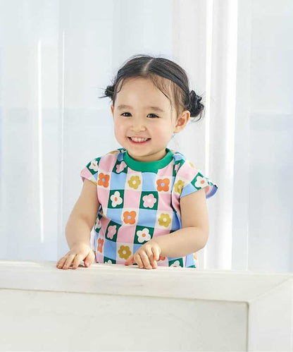 日本童裝 apres les cours FUNNY印花兩件套裝 70-130cm 女童款 初生嬰兒 夏季 TOPS PANTS