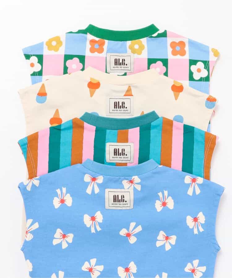 日本童裝 apres les cours FUNNY印花兩件套裝 70-130cm 女童款 初生嬰兒 夏季 TOPS PANTS