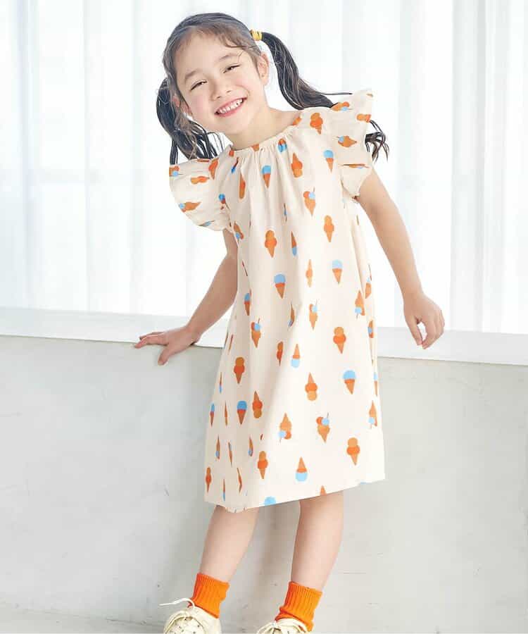 日本童裝 apres les cours FUNNY印花連身裙 80-130cm 女童款 夏季 DRESSES