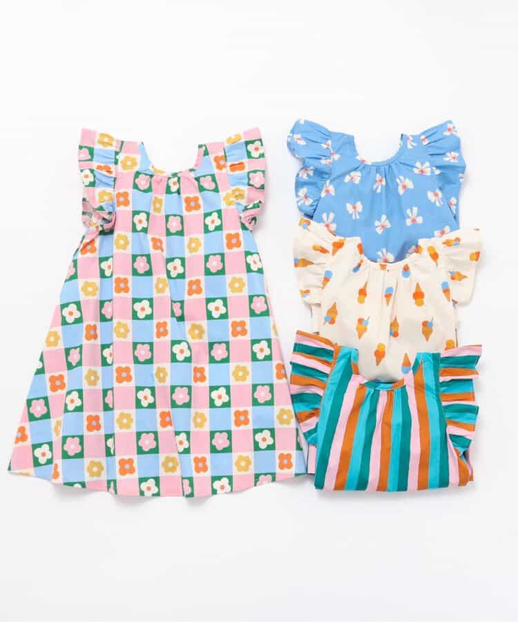 日本童裝 apres les cours FUNNY印花連身裙 80-130cm 女童款 夏季 DRESSES