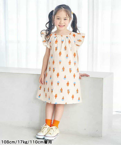 日本童裝 apres les cours FUNNY印花連身裙 80-130cm 女童款 夏季 DRESSES