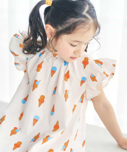 日本童裝 apres les cours FUNNY印花連身裙 80-130cm 女童款 夏季 DRESSES