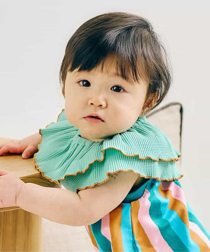 日本直送 apres les cours 華夫格紋荷葉領子 初生嬰兒 70-90cm TOPS 衣服配件