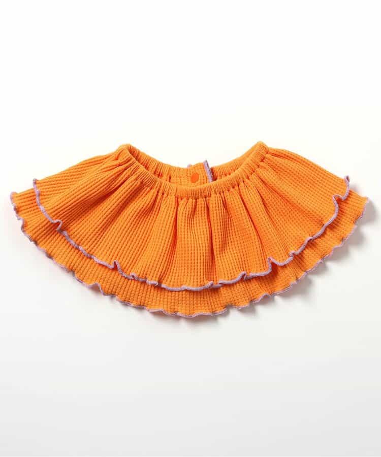 日本直送 apres les cours 華夫格紋荷葉領子 初生嬰兒 70-90cm TOPS 衣服配件