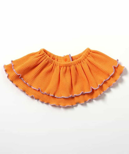 日本直送 apres les cours 華夫格紋荷葉領子 初生嬰兒 70-90cm TOPS 衣服配件