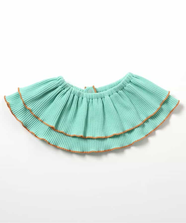 日本直送 apres les cours 華夫格紋荷葉領子 初生嬰兒 70-90cm TOPS 衣服配件