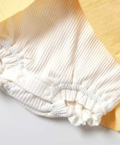 日本童裝 apres les cours 花花刺繡假兩件連衣 70-80cm 女童款 初生嬰兒 夏季 Jumpsuit