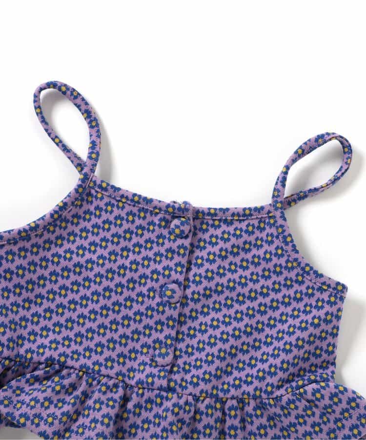 日本童裝 apres les cours 碎花提花吊帶及喇叭褲套裝 80-140cm 女童款 夏季 TOPS PANTS