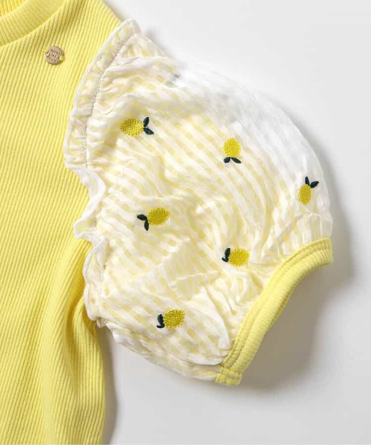 日本童裝 apres les cours 繡花薄紗袖拼接上衣 80-140cm 女童款 夏季 TOPS