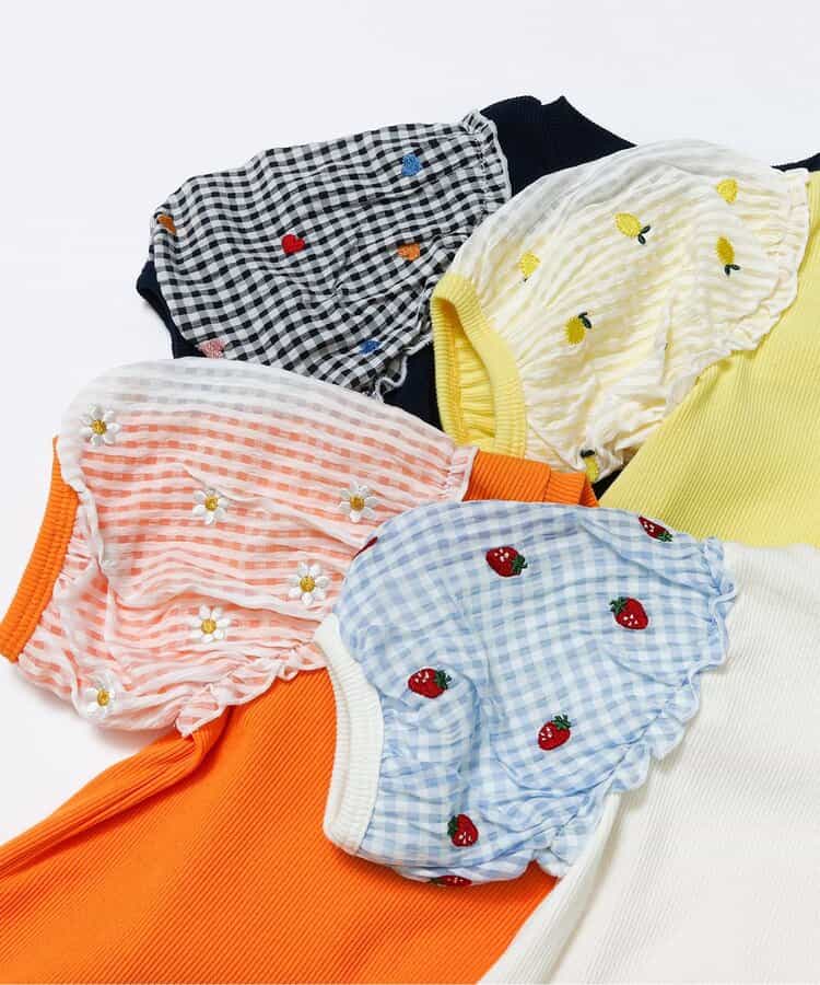 日本童裝 apres les cours 繡花薄紗袖拼接上衣 80-140cm 女童款 夏季 TOPS