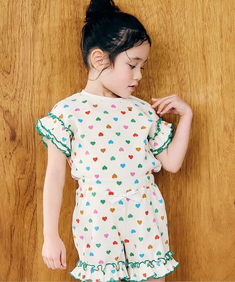 日本童裝 apres les cours 華夫格荷葉邊上衣 80-140cm 女童款 夏季 TOPS