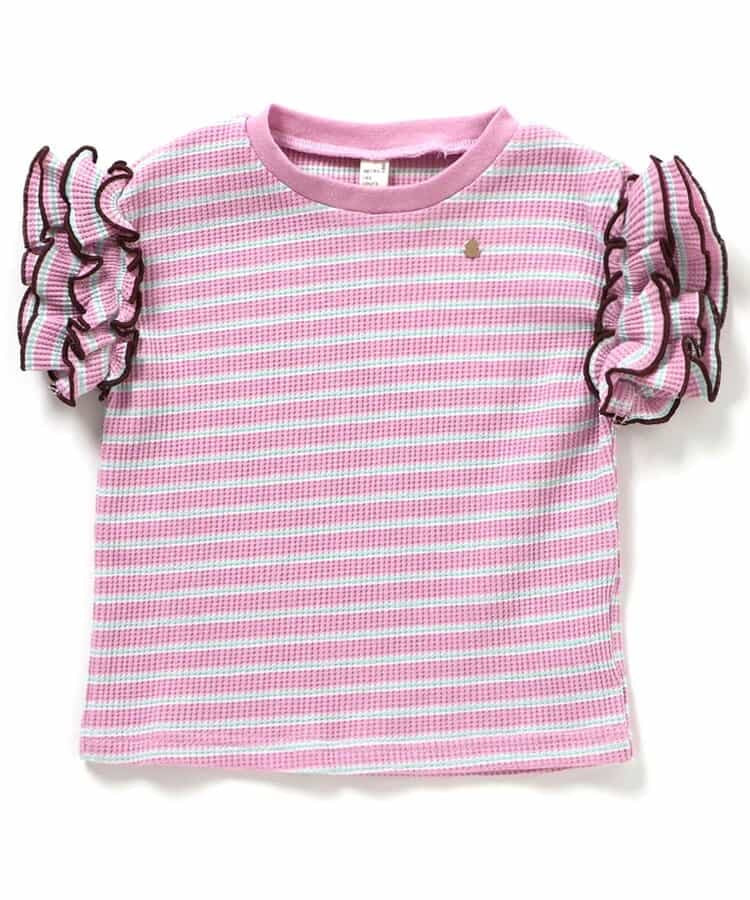 日本童裝 apres les cours 花邊袖上衣 80-140cm 女童款 夏季 TOPS